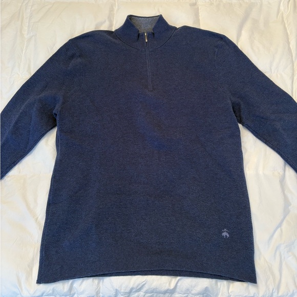 Brooks Brothers Men's XL Dark Blue Quarter-Zip Sweater